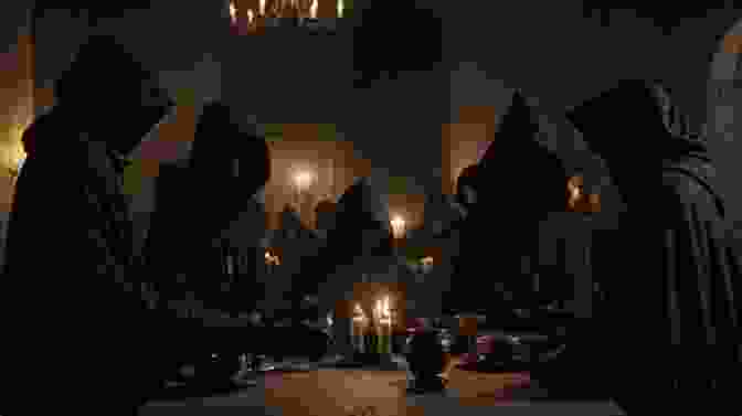 A Dimly Lit, Smoke Filled Room In The Thief's Den, With Shadowy Figures Gathered Around A Table. Museum Of Thieves (The Keepers 1)