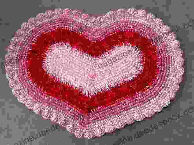A Heart Rug With A Soft And Elegant Crochet Stitch Vintage Crocheted Rugs: 15 Easy Patterns For The Home
