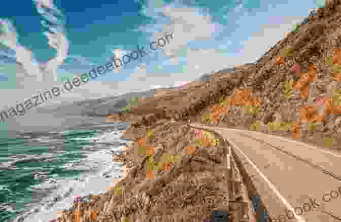 A Motorcycle Rider Cruising Along The Scenic Pacific Coast Highway, With The Vast Pacific Ocean Stretching Out Beyond. Motorcycle Routes Around Los Angeles