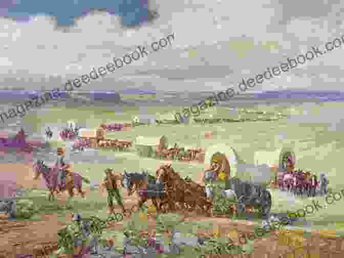 A Wagon Train Traversing The Sprawling Plains Of The American West, Embodying The Adventurous Spirit Of The Pioneers The Story Of The United States Of America Children S Modern History
