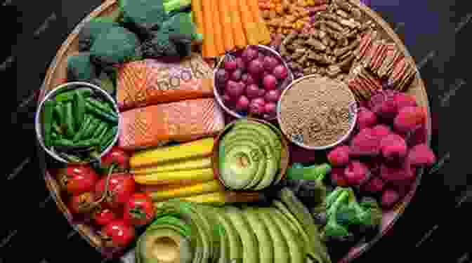 Appetizing DASH Diet Platter With Lean Protein, Fruits, And Vegetables A Combination Of Mediterranean And Dash Diets: Real Guides For A Healthy Lifestyle