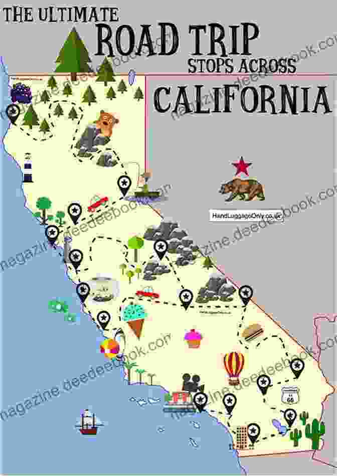 California Road Trip Map Spot Dot Blot SPOT DOT BLOT VISIT CALIFORNIA