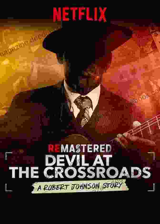 Robert Johnson Sits At A Crossroads With The Devil, Making An Exchange For Musical Talent. A Meeting At The Crossroads: Robert Johnson And The Devil