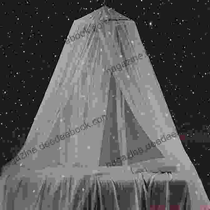 Rocket Bye Starry Gaze Canopy Made Of Sheer White Fabric With Glow In The Dark Stars Rocket Bye (Bedtime Dream Collection 2)