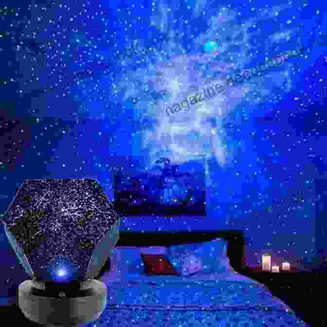 Rocket Bye Starry Sky Bedside Lamp With Blue And White Stars Projected On The Ceiling Rocket Bye (Bedtime Dream Collection 2)