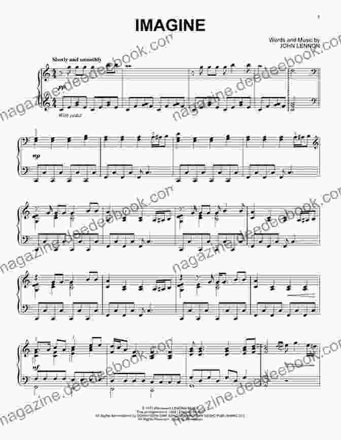 Sheet Music For 'Imagine' 20 Easy Piano Sheet Music For Beginners: 20 Easy And Simplified Sheet Music For Beginners Kids And Adults Sort By Difficulty