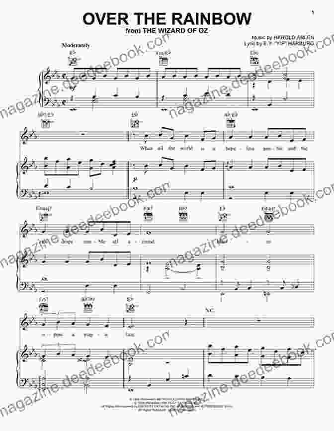 Sheet Music For 'Over The Rainbow' 20 Easy Piano Sheet Music For Beginners: 20 Easy And Simplified Sheet Music For Beginners Kids And Adults Sort By Difficulty