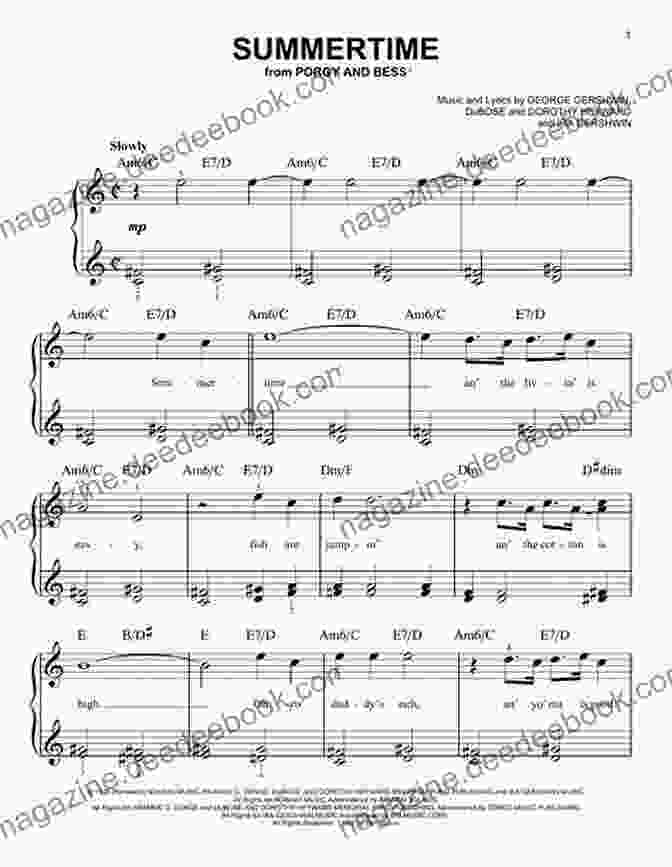 Sheet Music For 'Summertime' 20 Easy Piano Sheet Music For Beginners: 20 Easy And Simplified Sheet Music For Beginners Kids And Adults Sort By Difficulty