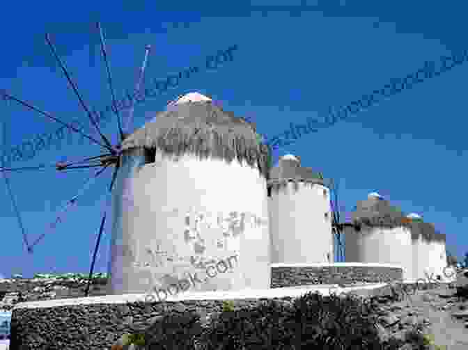 The Iconic Windmills Of Mykonos, Greece, Set Against The Backdrop Of The Crystal Clear Sea Greece Travel Diary 2001 (James Taris Travel Diaries)