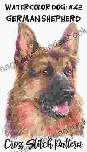 Counted Cross Stitch Pattern: Watercolor Dog #42 German Shepherd: 183 Watercolor Dog Cross Stitch